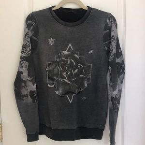 Gray Flower Print Sweater | Diesel | XS